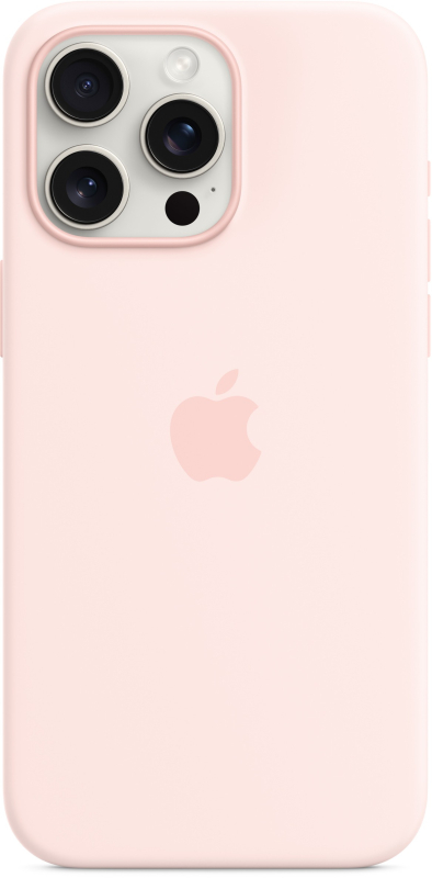 Чехол Apple MagSafe для iPhone 15 Pro Max, силикон, Розовый