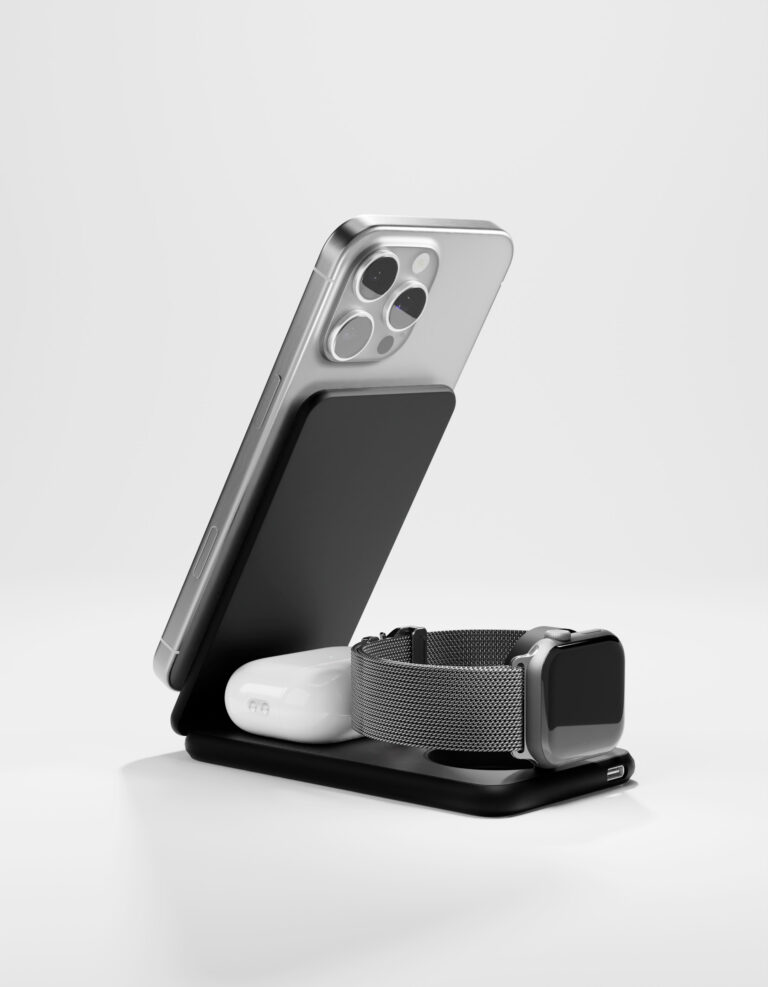 Фото Беспроводное зарядное устройство VLP Alum Power Pro, черный титан На фото изображено Беспроводное зарядное устройство VLP Alum Power Pro, черный титан