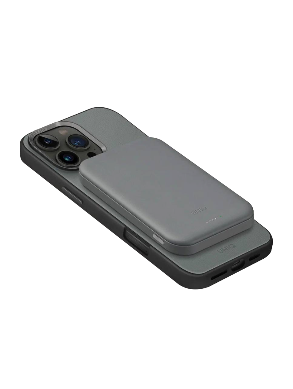 На фото изображено Внешний аккумулятор Uniq Lexa 5000 mAh, зеленый