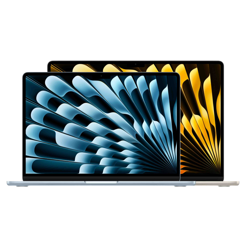 На фото изображено Apple MacBook Air 13" (M5, 10C / 10C, 2026) 16 ГБ, 1 ТБ SSD, Небесно-голубой