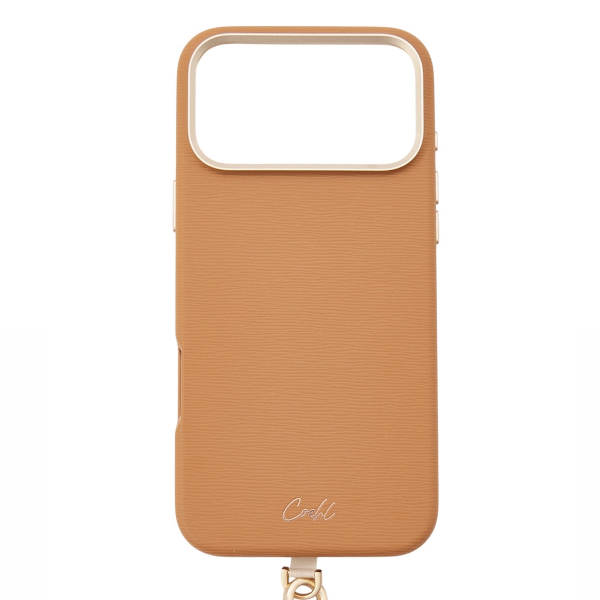 На фото изображено Чехол Uniq Coehl Strap Merelle (MagSafe) для iPhone 17 Pro Max, коричневый