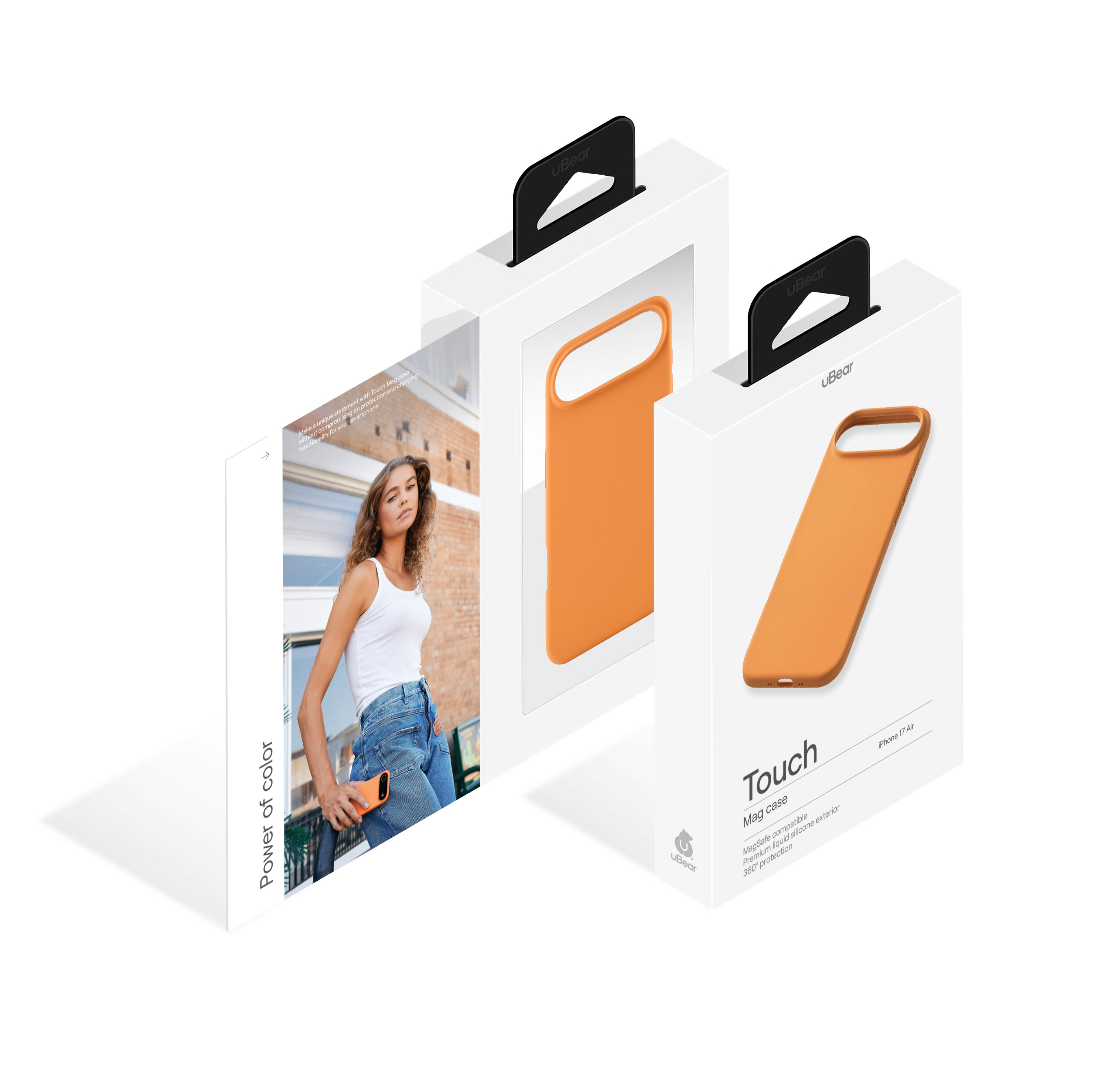 Фото Чехол защитный uBear Touch Mag Case для iPhone 17 Air, MagSafe, оранжевый На фото изображено Чехол защитный uBear Touch Mag Case для iPhone 17 Air, MagSafe, оранжевый