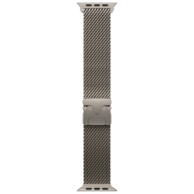 Apple Watch Ultra 2 GPS + Cellular, 49 мм, корпус из бежевого титана, ремешок Milanese бежевого цвета, зазмер L