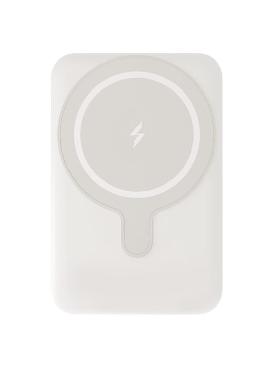 Аккумулятор внешний VLP Magsafe PowerBank 5000 mAh, 3A, USB-C, белый