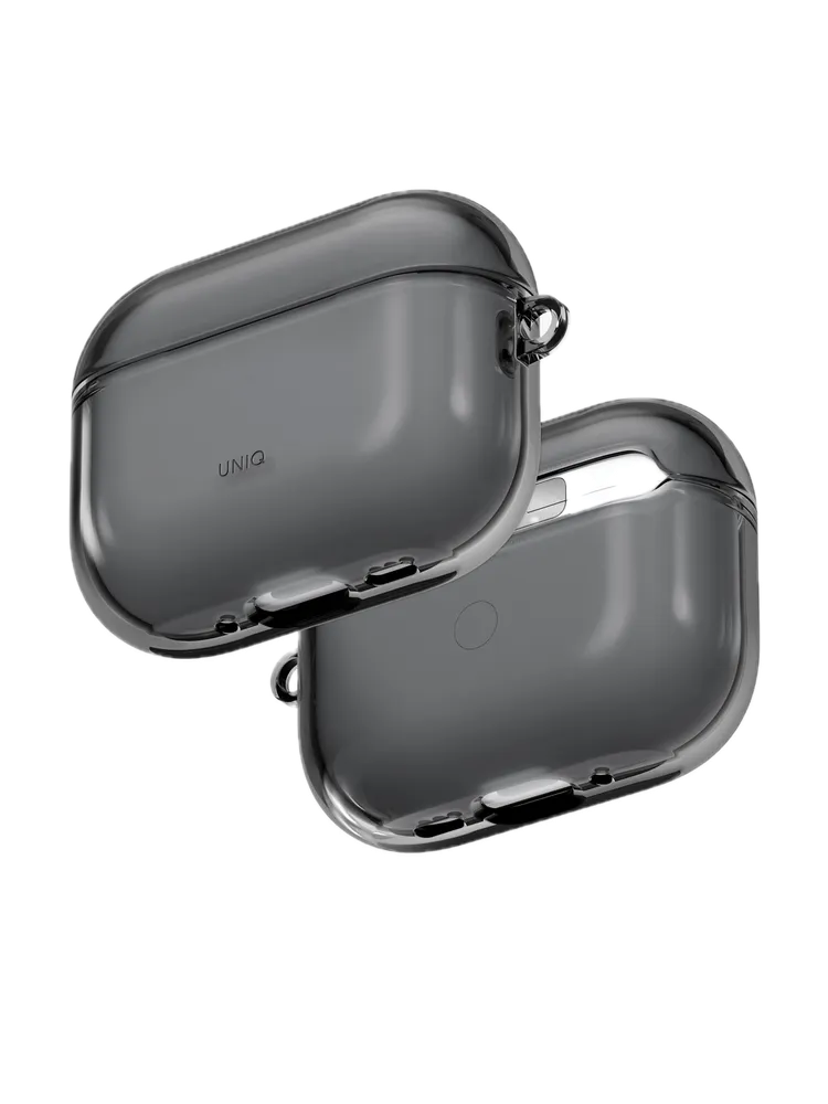 Фото Чехол Uniq Glase TPU для AirPods Pro 3, Glossy Smoke На фото изображено Чехол Uniq Glase TPU для AirPods Pro 3, Glossy Smoke
