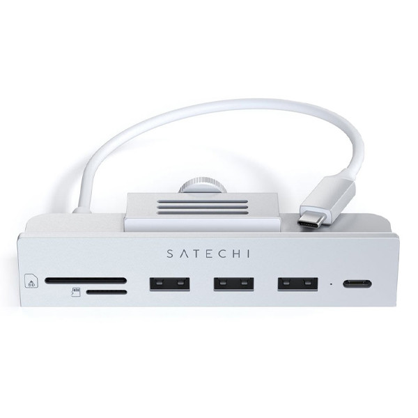 USB-C-концентратор Satechi Aluminum USB-C Clamp Hub для 24" iMac, серебристый USB-C-концентратор Satechi Aluminum USB-C Clamp Hub для 24" iMac, серебристый