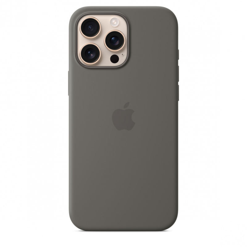 Чехол Apple для iPhone 16 Pro Max Silicone with MagSafe, серый Чехол Apple для iPhone 16 Pro Max Silicone with MagSafe, серый