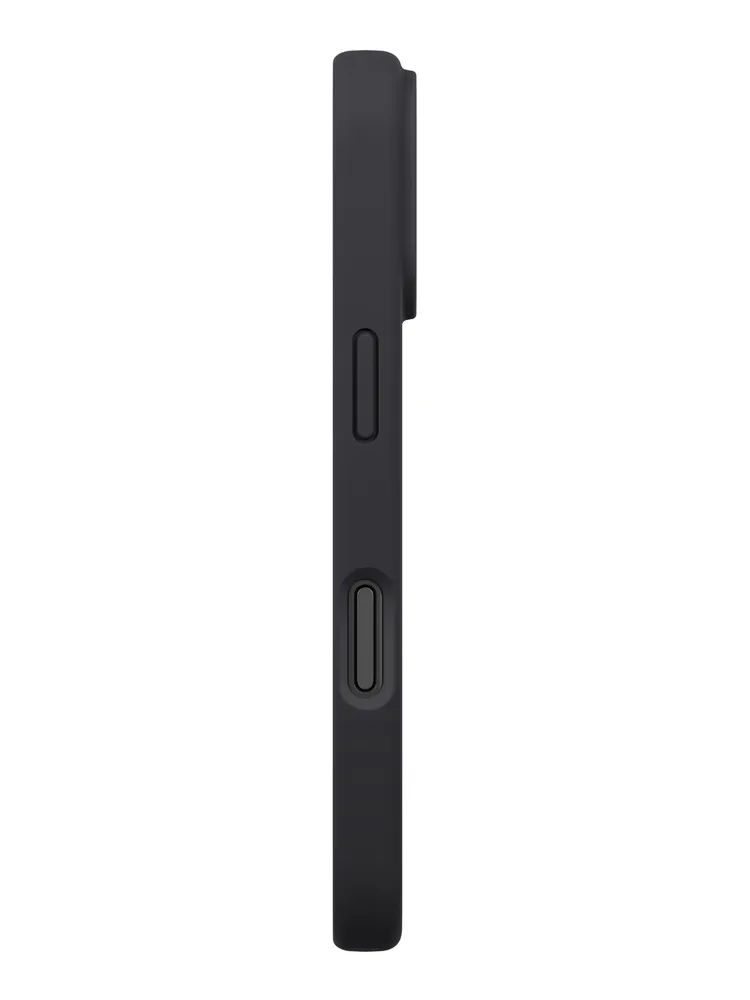 На фото изображено Чехол Uniq Lino MagSafe для iPhone 17, черный