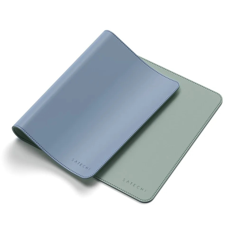Коврик Satechi Dual Side ECO-Leather Deskmate, синий/зеленый Коврик Satechi Dual Side ECO-Leather Deskmate, синий/зеленый