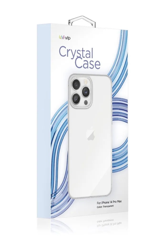 На фото изображено Чехол защитный VLP Crystal case для iPhone 14 Pro Max, прозрачный