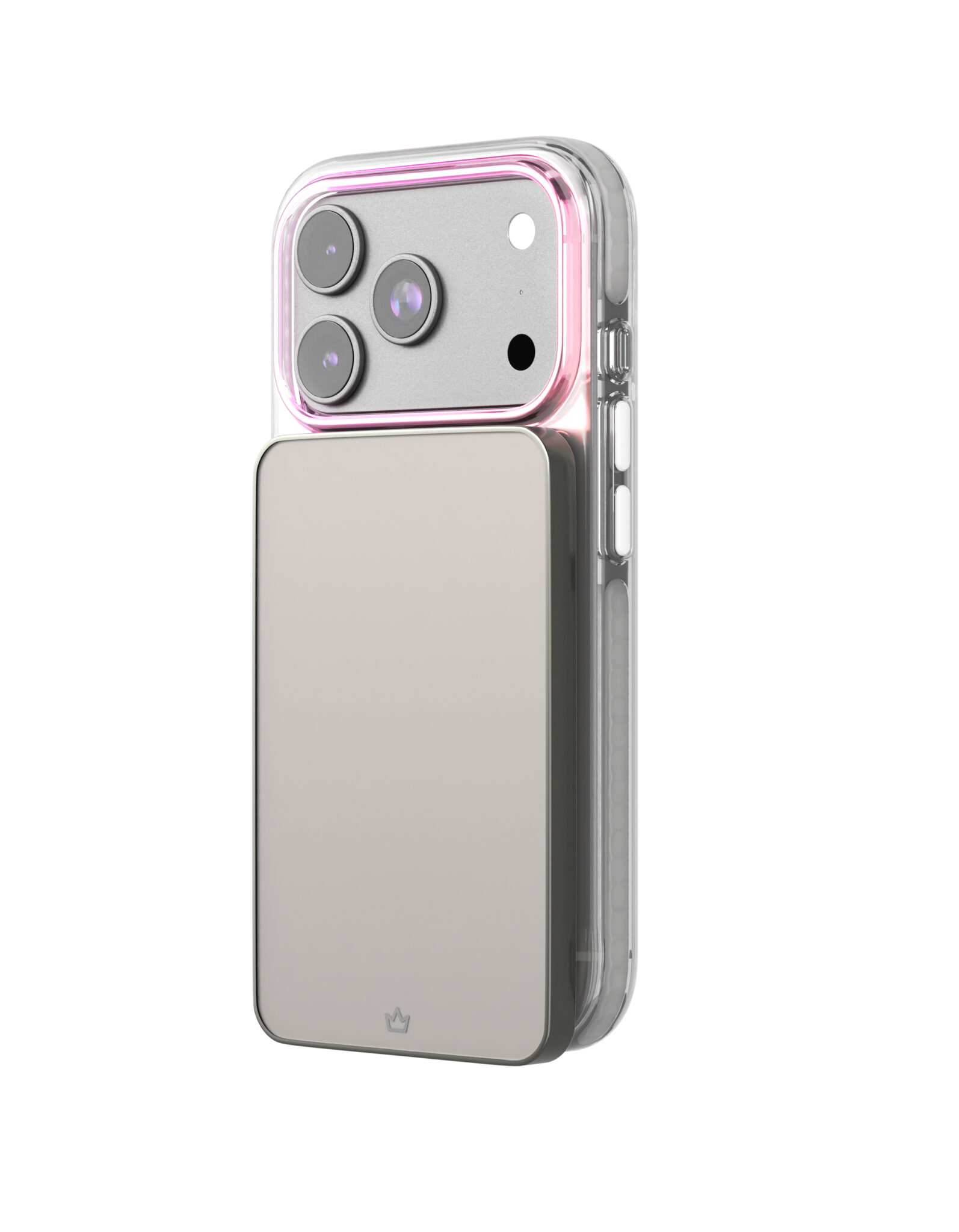 На фото изображено Чехол защитный VLP Pulse Case с MagSafe для iPhone 17 Pro, перламутровый