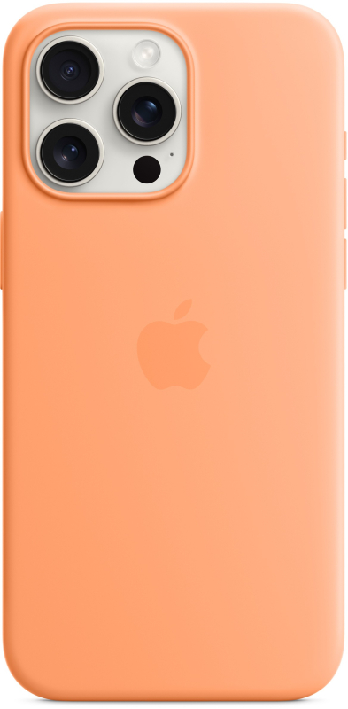 Чехол Apple MagSafe для iPhone 15 Pro Max, силикон, «Свежая папайя»