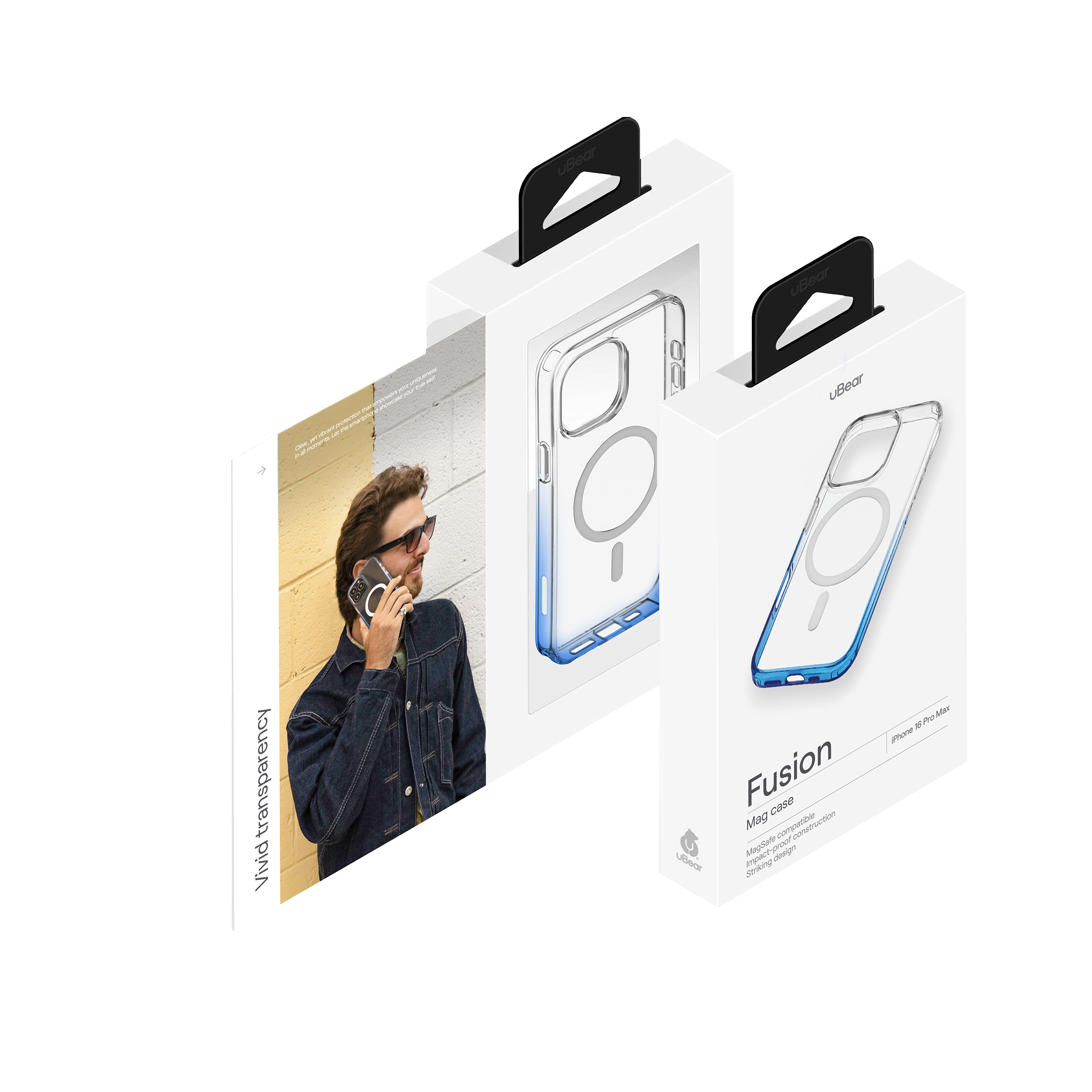 Чехол защитный uBear Fusion Mag Case для iPhone 16 Pro Max, синий