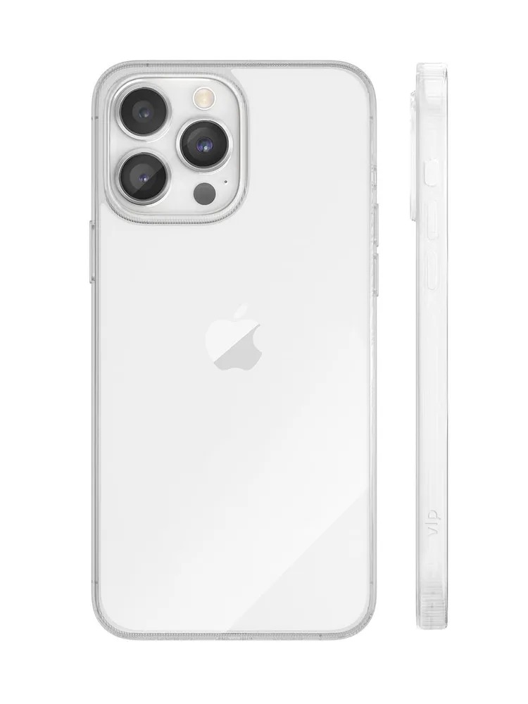 На фото изображено Чехол защитный VLP Crystal case для iPhone 14 Pro Max, прозрачный