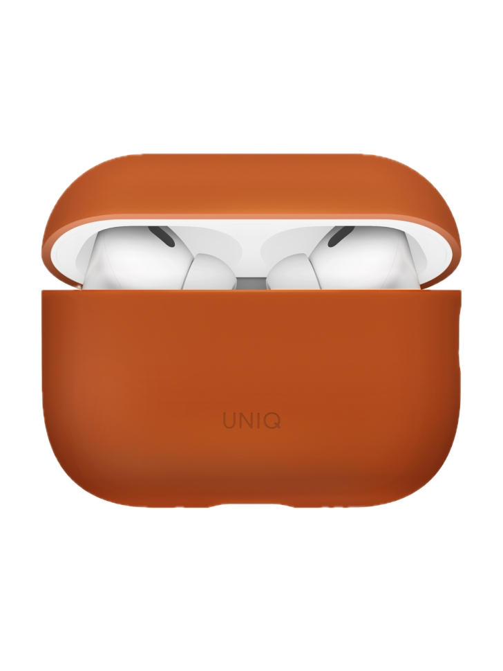Фото Чехол Uniq LINO для AirPods Pro 3, Sunset Orange На фото изображено Чехол Uniq LINO для AirPods Pro 3, Sunset Orange