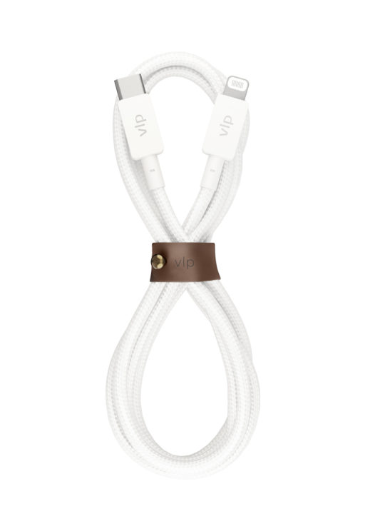 Кабель VLP Nylon Cable USB-C/Lightning MFI, 1.2м, белый