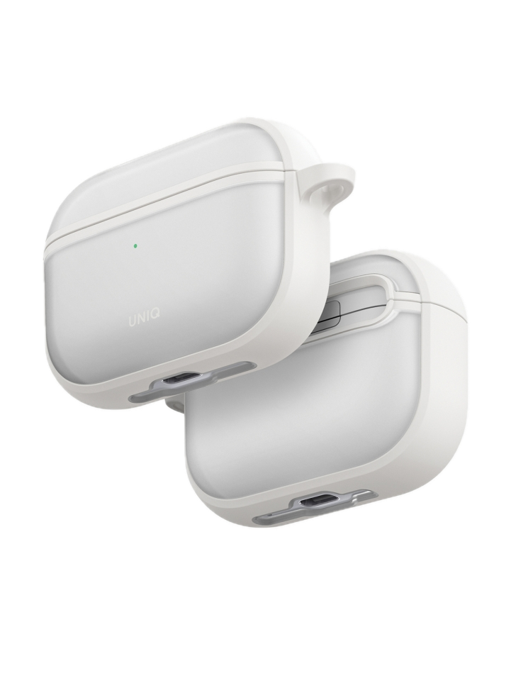 Фото Чехол Uniq Veren для AirPods Pro 3, Chalk Frost На фото изображено Чехол Uniq Veren для AirPods Pro 3, Chalk Frost