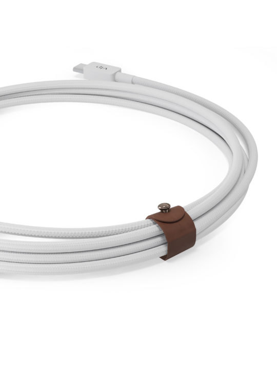 Кабель VLP Nylon Cable USB-C/USB-C, 1.2м, белый