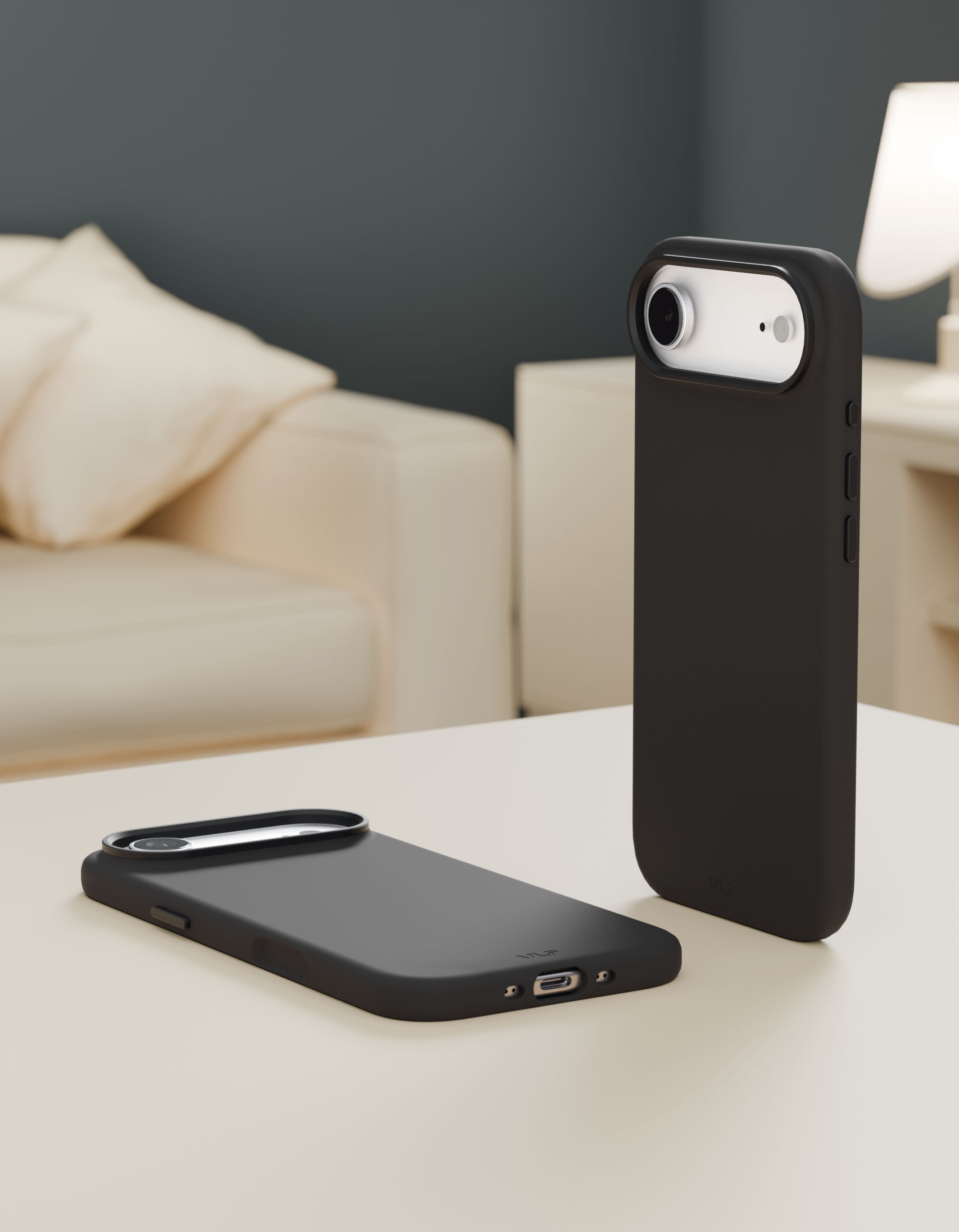 На фото изображено Чехол защитный VLP Aster Pro Case с MagSafe для iPhone 17 Air, черный