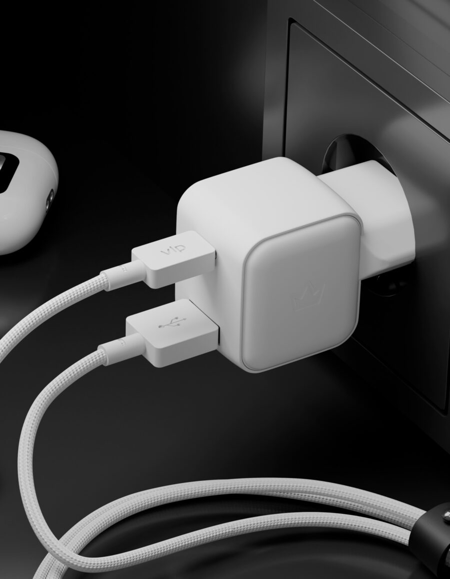 Сетевое зарядное устройство VLP G-Charge 30 Вт USB-C+USB-A, белый
