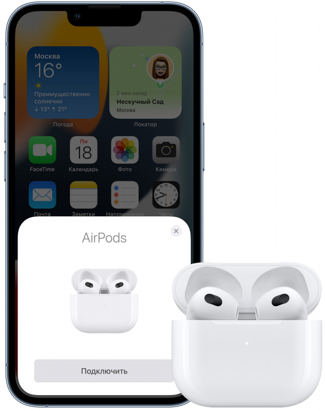 Наушники Apple AirPods (3-его поколения, 2022) Lightning, белые