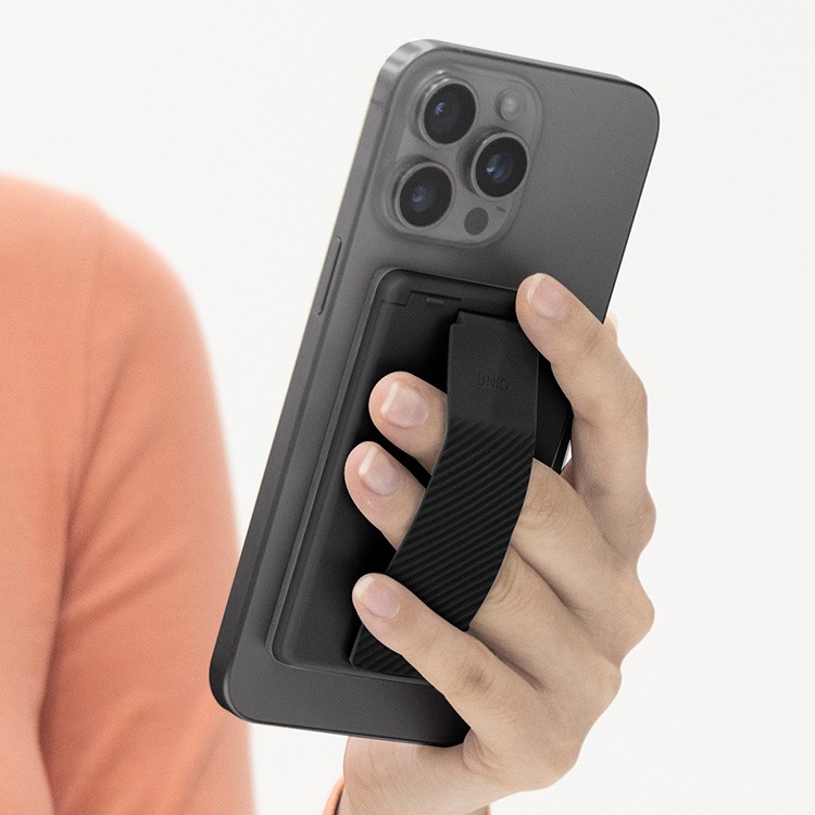 На фото изображено Картхолдер Uniq Heldro ID, Black