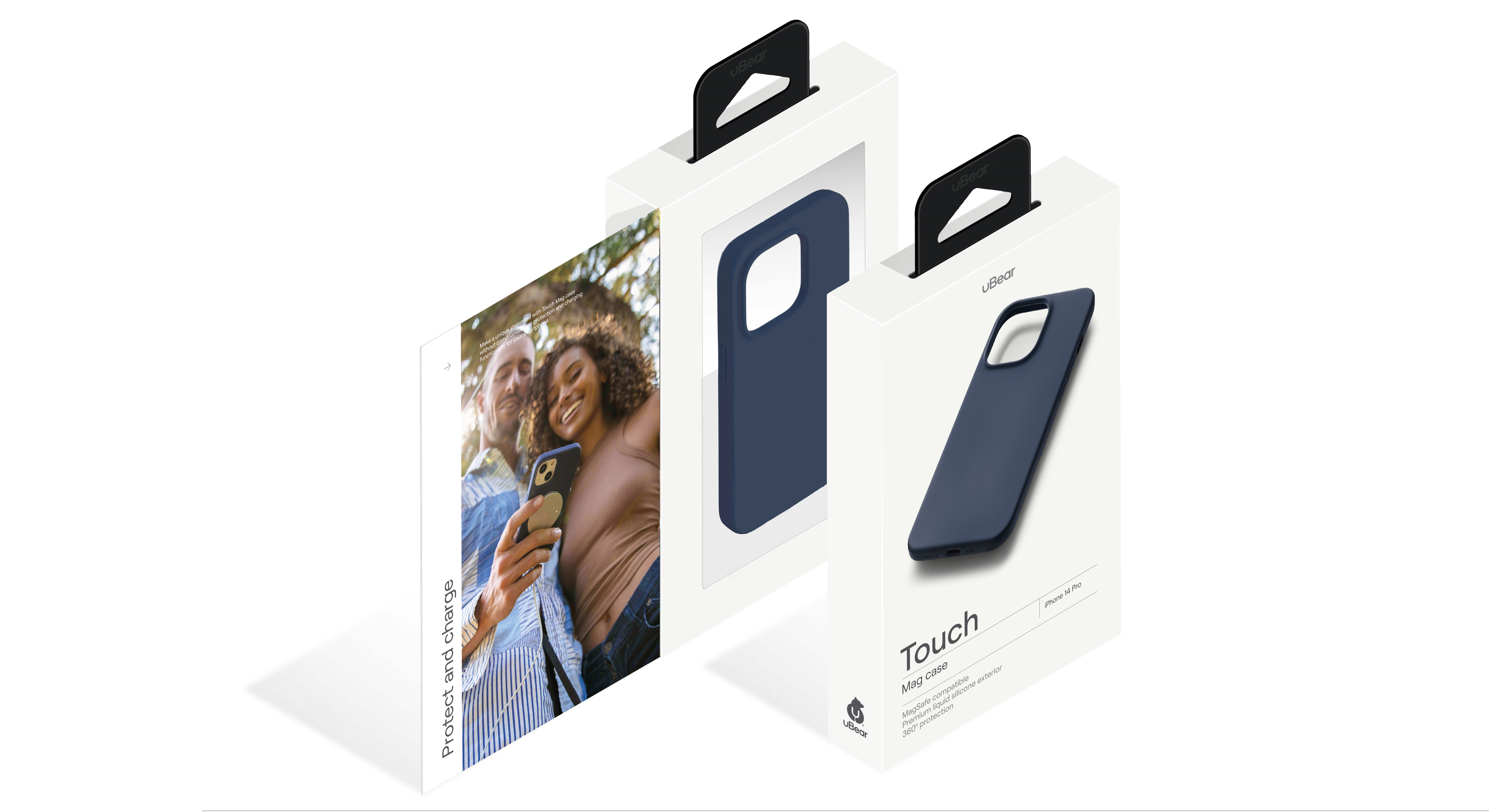 Чехол защитный uBear Touch Mag Case для iPhone 14 Pro, тёмно-синий