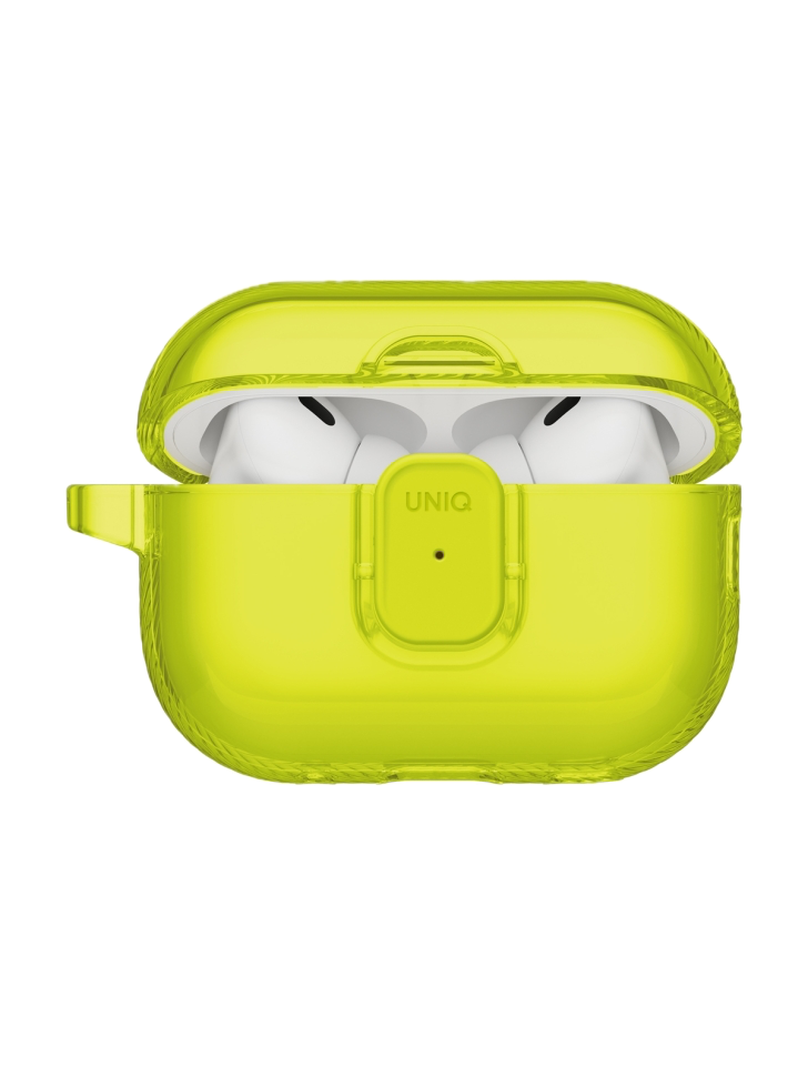 Фото Чехол Uniq Glase PRO TPU для AirPods Pro 3, Light Lime На фото изображено Чехол Uniq Glase PRO TPU для AirPods Pro 3, Light Lime