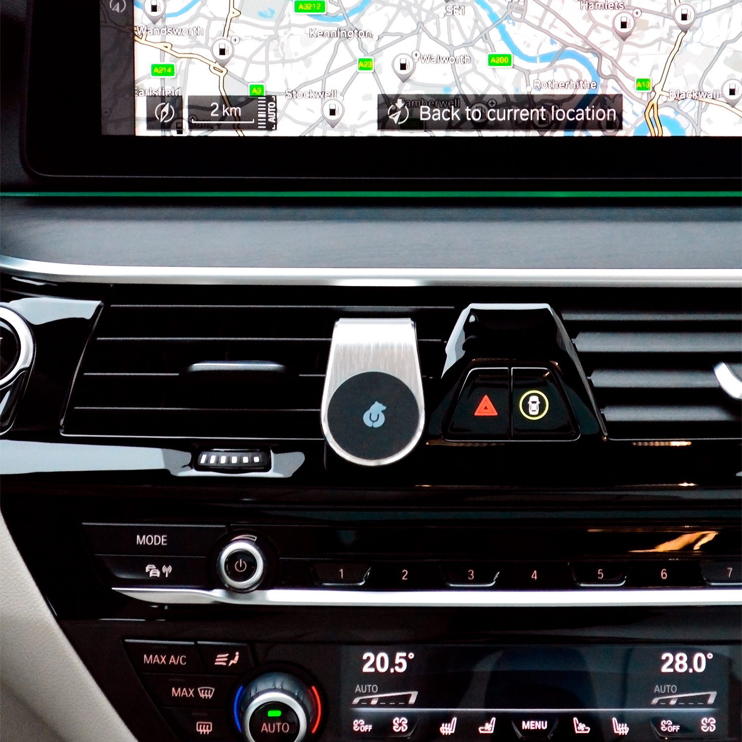 Автомобильный держатель uBear Unit Air Vent Magnetic Car Mount, серебристый