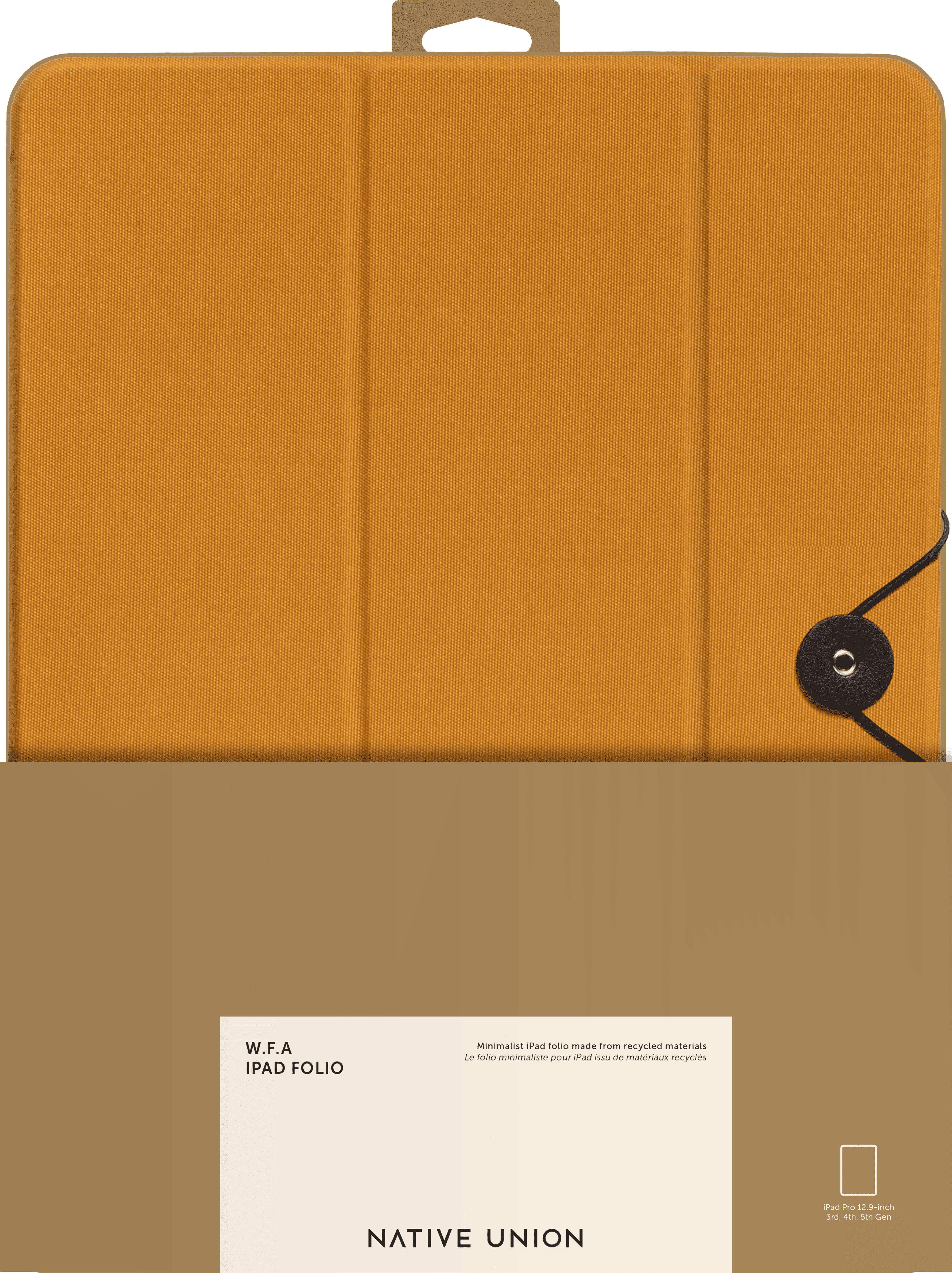 На фото изображено Чехол Native Union Folio для iPad Pro 12,9", крафт