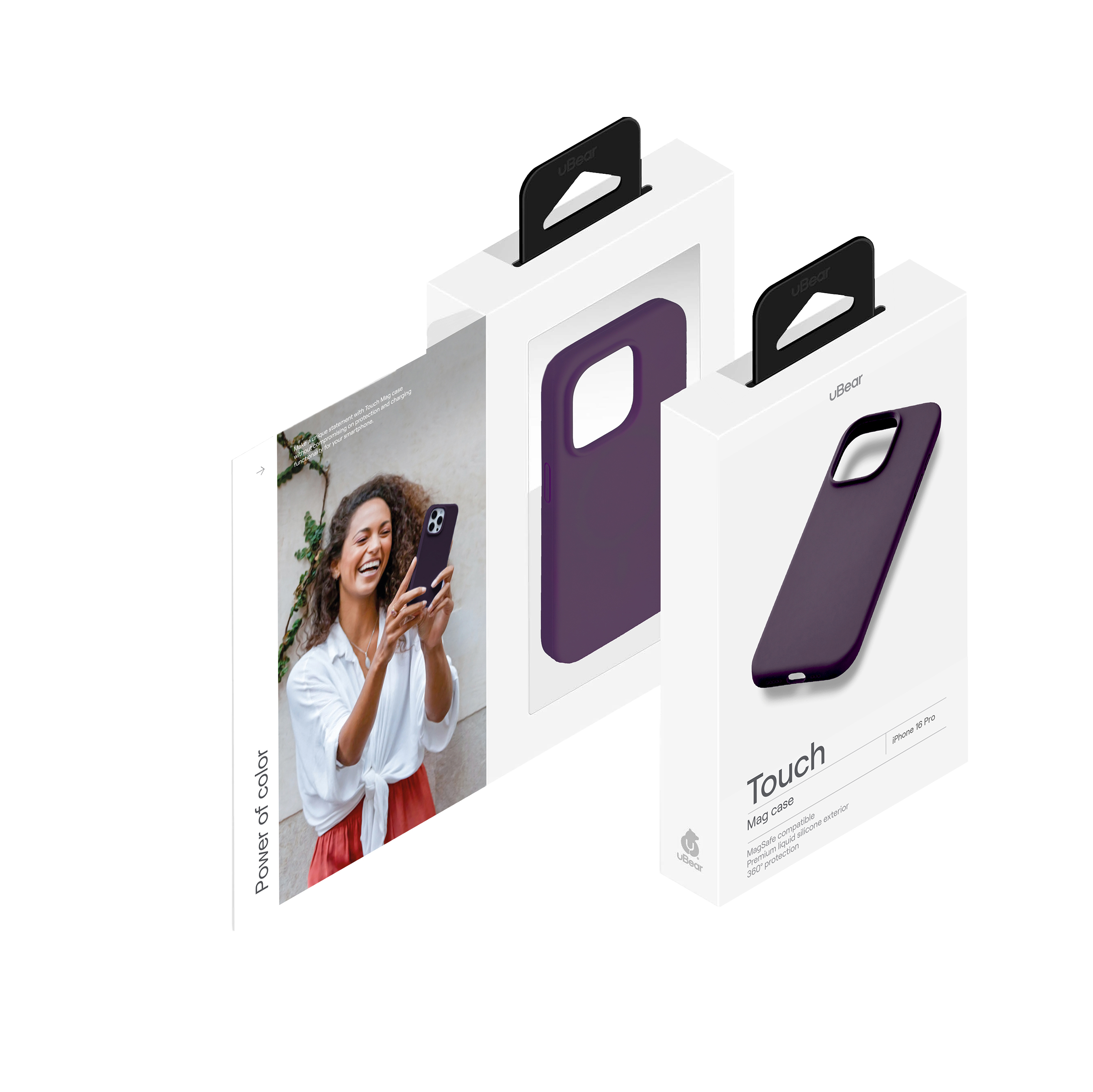 Чехол защитный uBear Touch Mag Case для iPhone 16 Pro, темно-фиолетовый