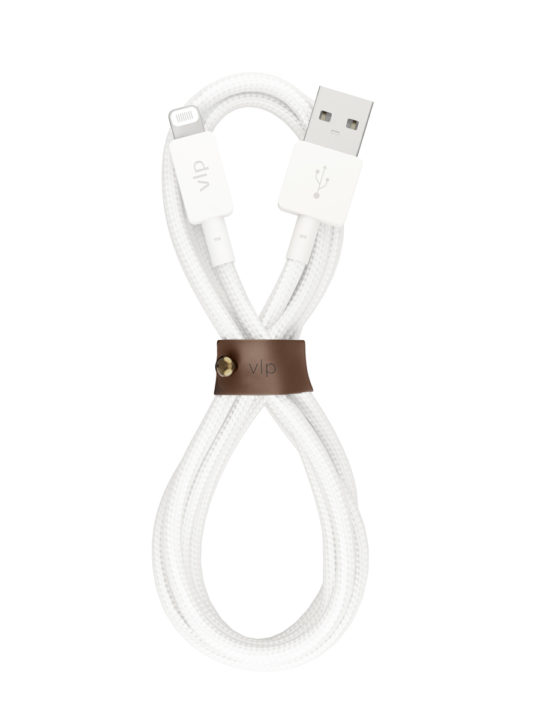 Кабель VLP Nylon Cable USB-A/Lightning MFI, 1.2м, белый
