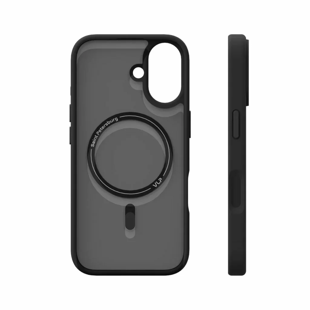 Фото Чехол защитный VLP LITE Bloom Case с MagSafe для iPhone 17, черный На фото изображено Чехол защитный VLP LITE Bloom Case с MagSafe для iPhone 17, черный