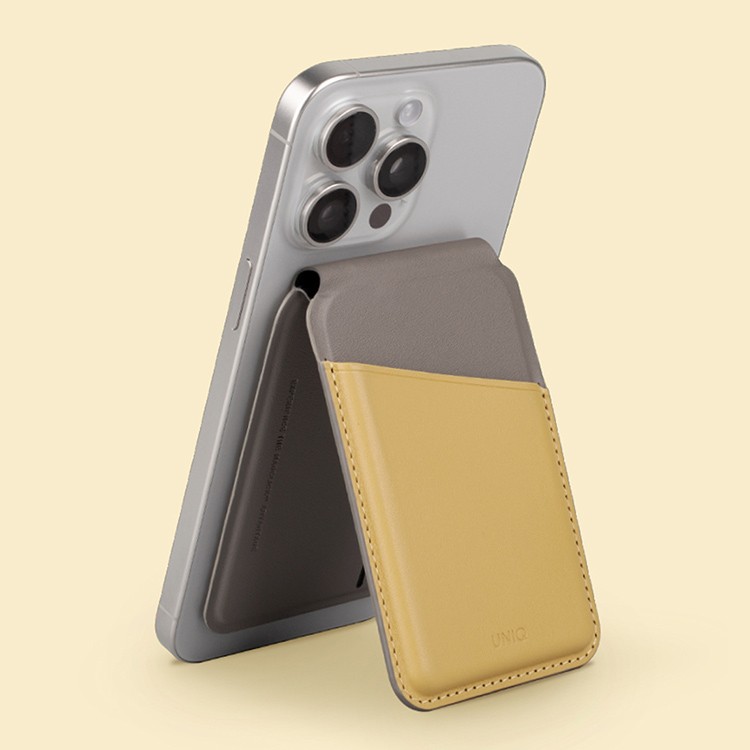 Фото Картхолдер Uniq Lyden DS, Canary Yellow/Flint Grey На фото изображено Картхолдер Uniq Lyden DS, Canary Yellow/Flint Grey