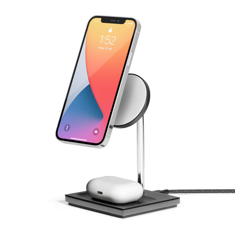 Беспроводное зарядное устройство Native Union Snap Magnetic 2 в 1, черный Беспроводное зарядное устройство Native Union Snap Magnetic 2 в 1, черный