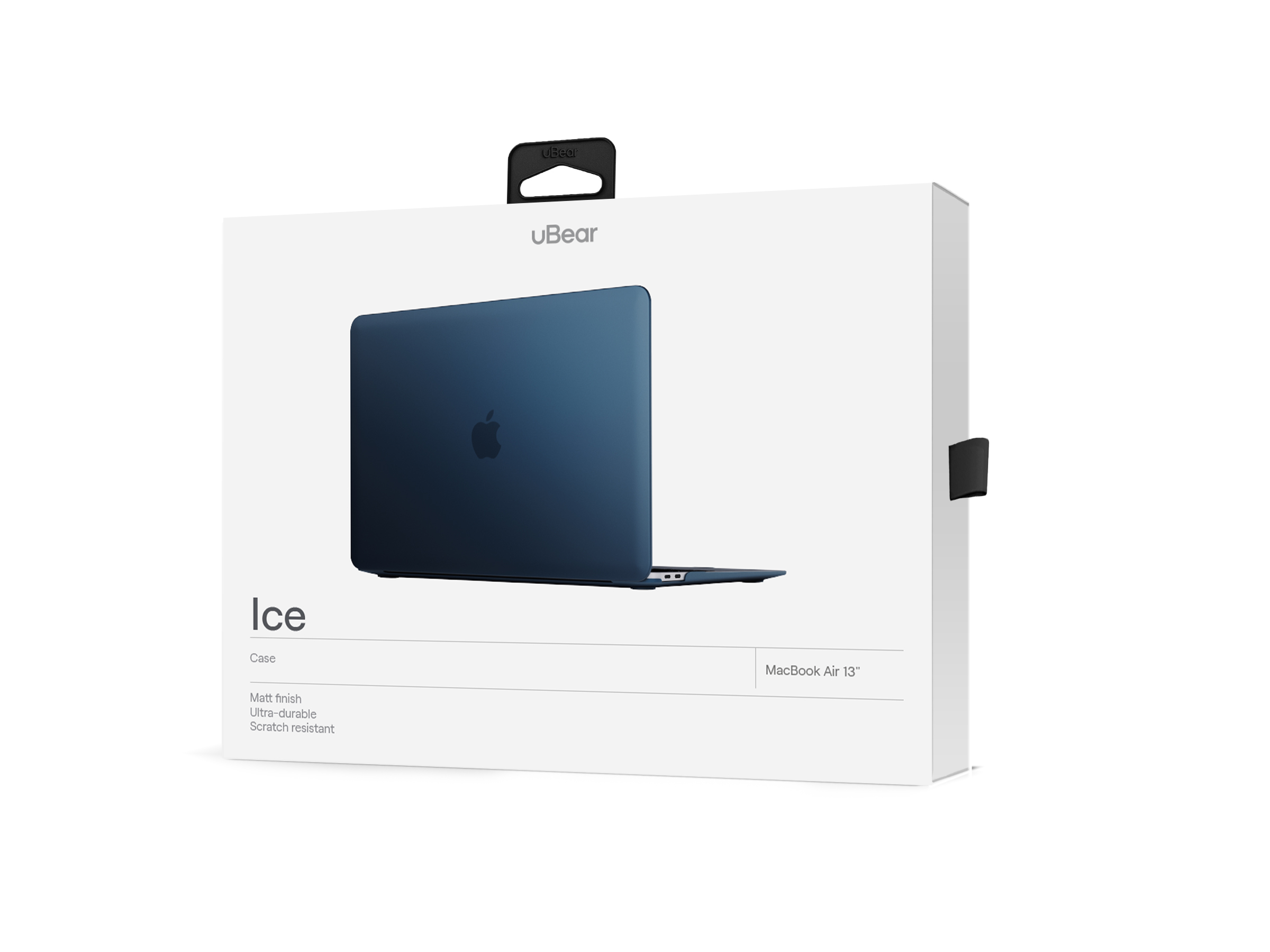 На фото изображено Чехол защитный, uBear Ice Case для MacBook Air 13 (2019, 2020), синий