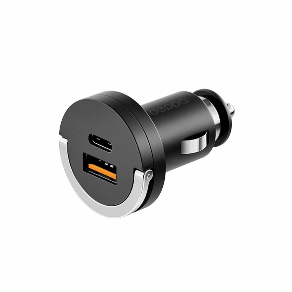 Автомобильное зарядное устройство Car Charger USB-C+USB-A, 30Вт, черный