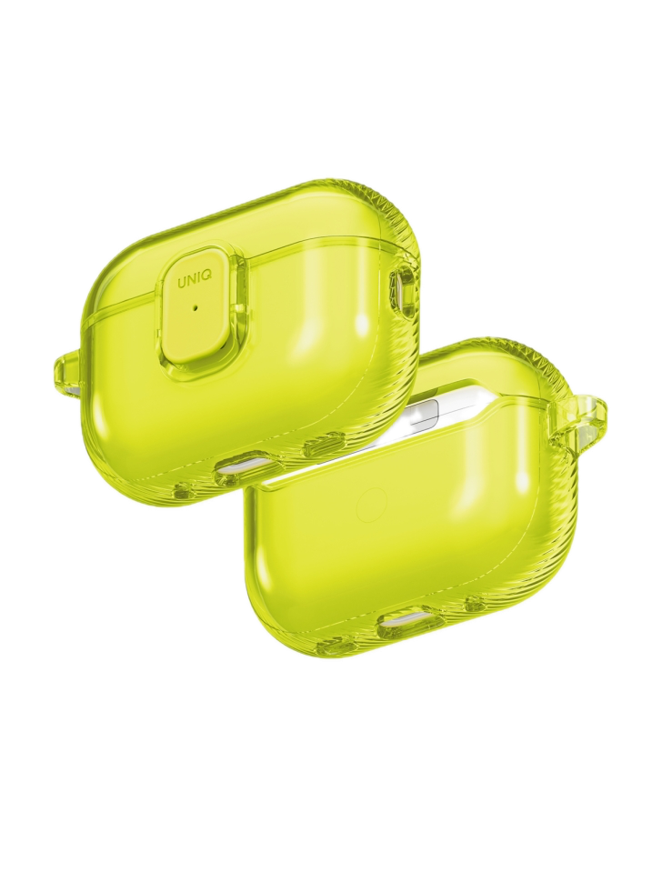 Фото Чехол Uniq Glase PRO TPU для AirPods Pro 3, Light Lime На фото изображено Чехол Uniq Glase PRO TPU для AirPods Pro 3, Light Lime