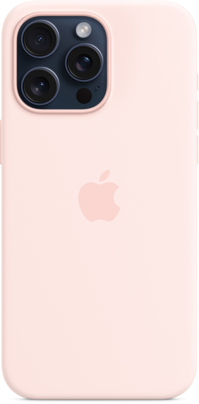 Чехол Apple MagSafe для iPhone 15 Pro Max, силикон, Розовый