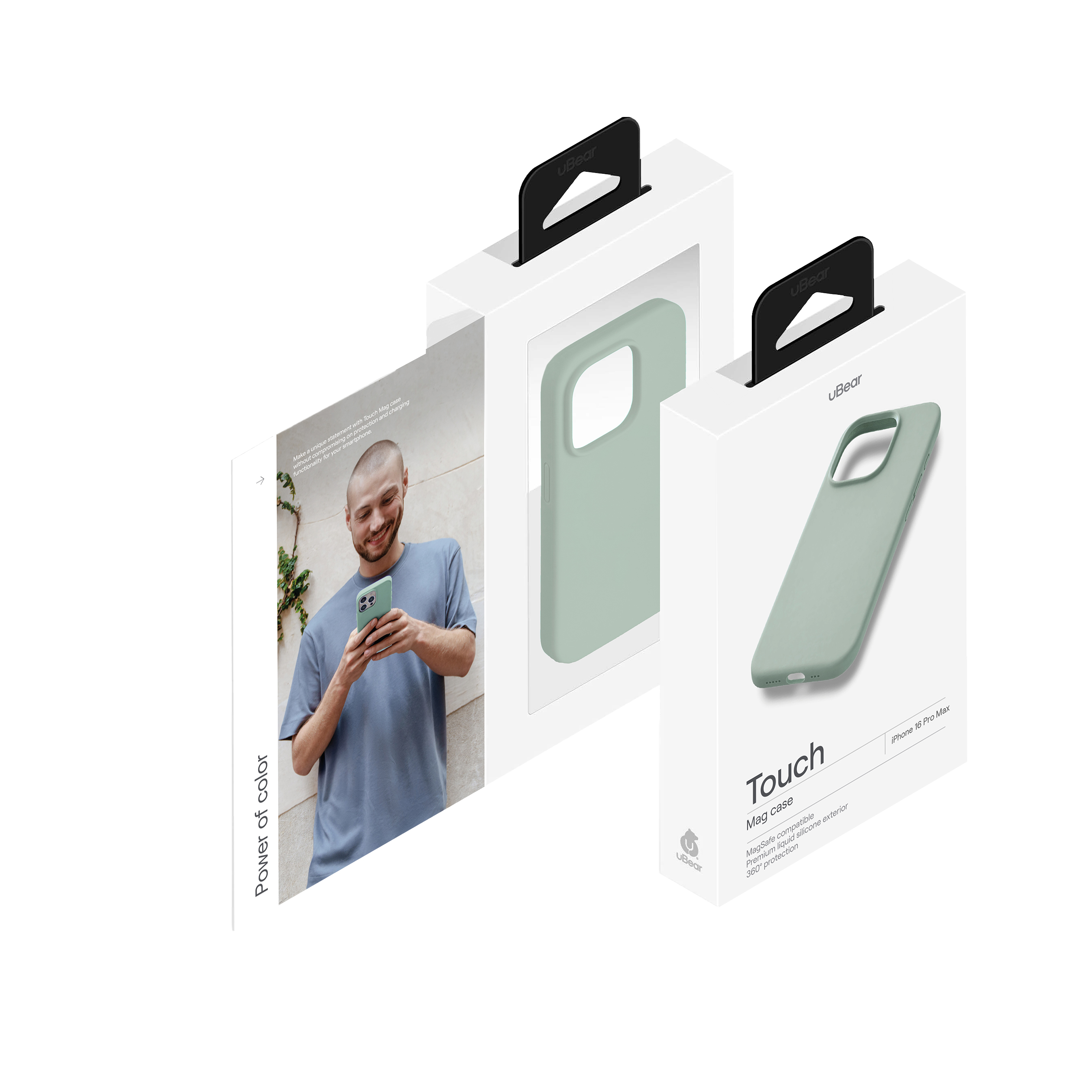 Чехол защитный uBear Touch Mag Case для iPhone 16 Pro Max, холодная мята