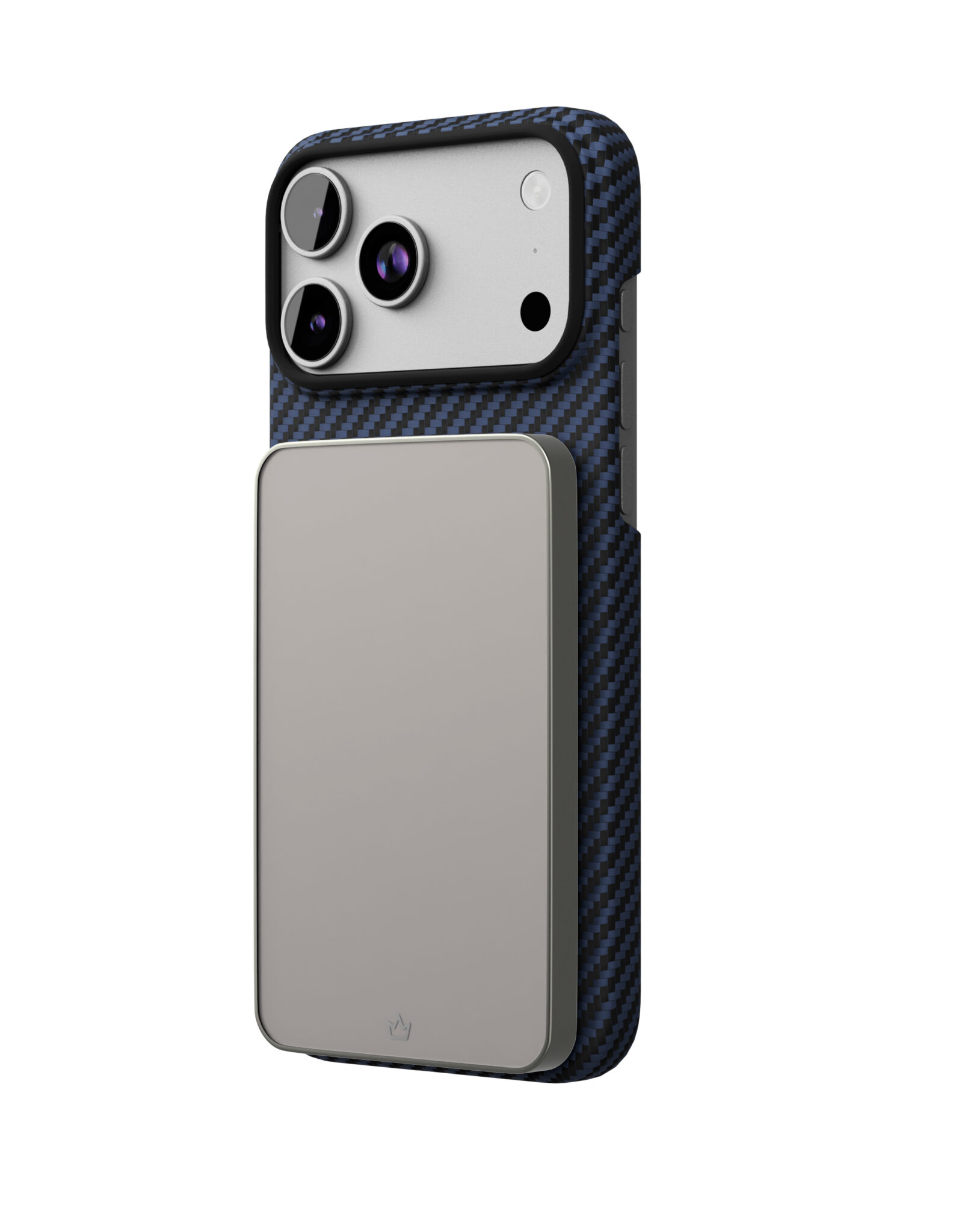 На фото изображено Чехол защитный VLP Kevlar Case с MagSafe для iPhone 17 Pro Max, синий