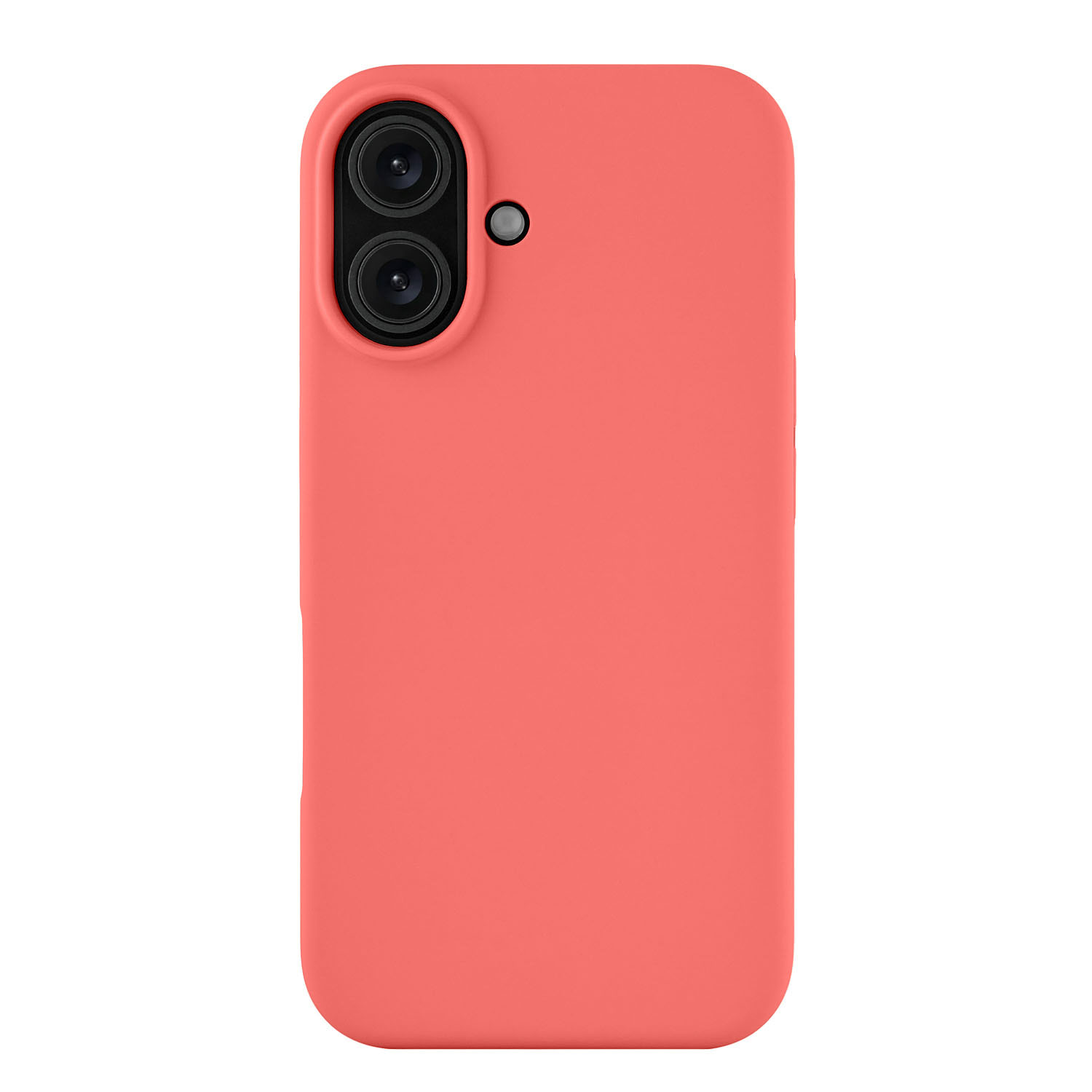 На фото изображено Чехол защитный uBear Touch Mag Case для iPhone 16, коралловый