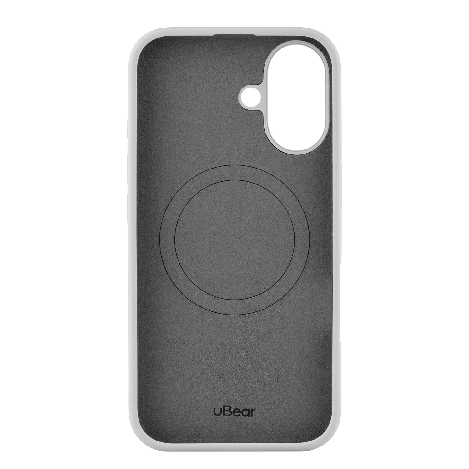 Чехол защитный uBear Touch Mag Case для iPhone 16, светло-серый