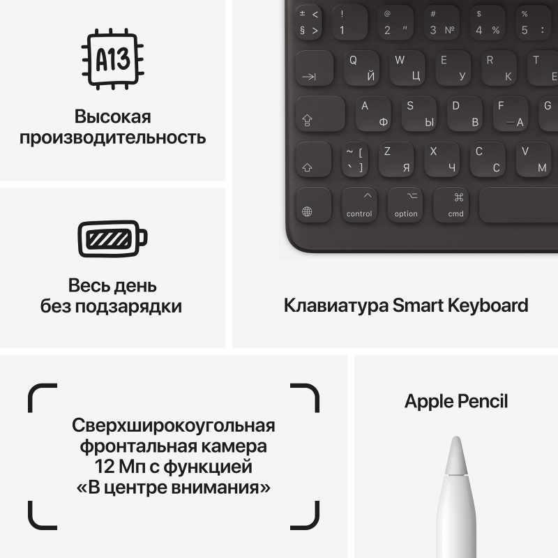 Apple iPad 10,2 (2021) Wi-Fi 256 ГБ, Серый космос