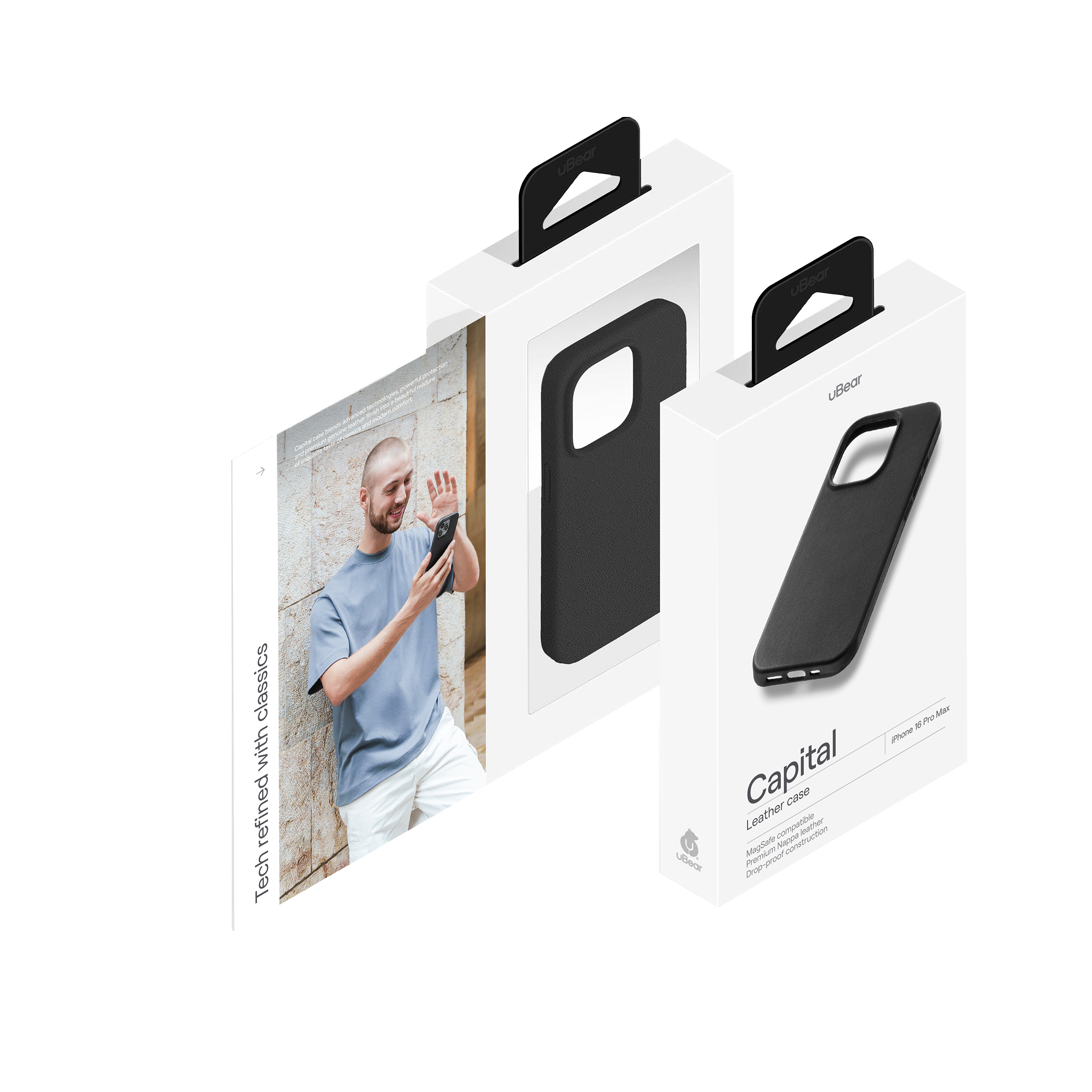 Чехол защитный uBear Capital Case для iPhone 16 Pro Max, черный