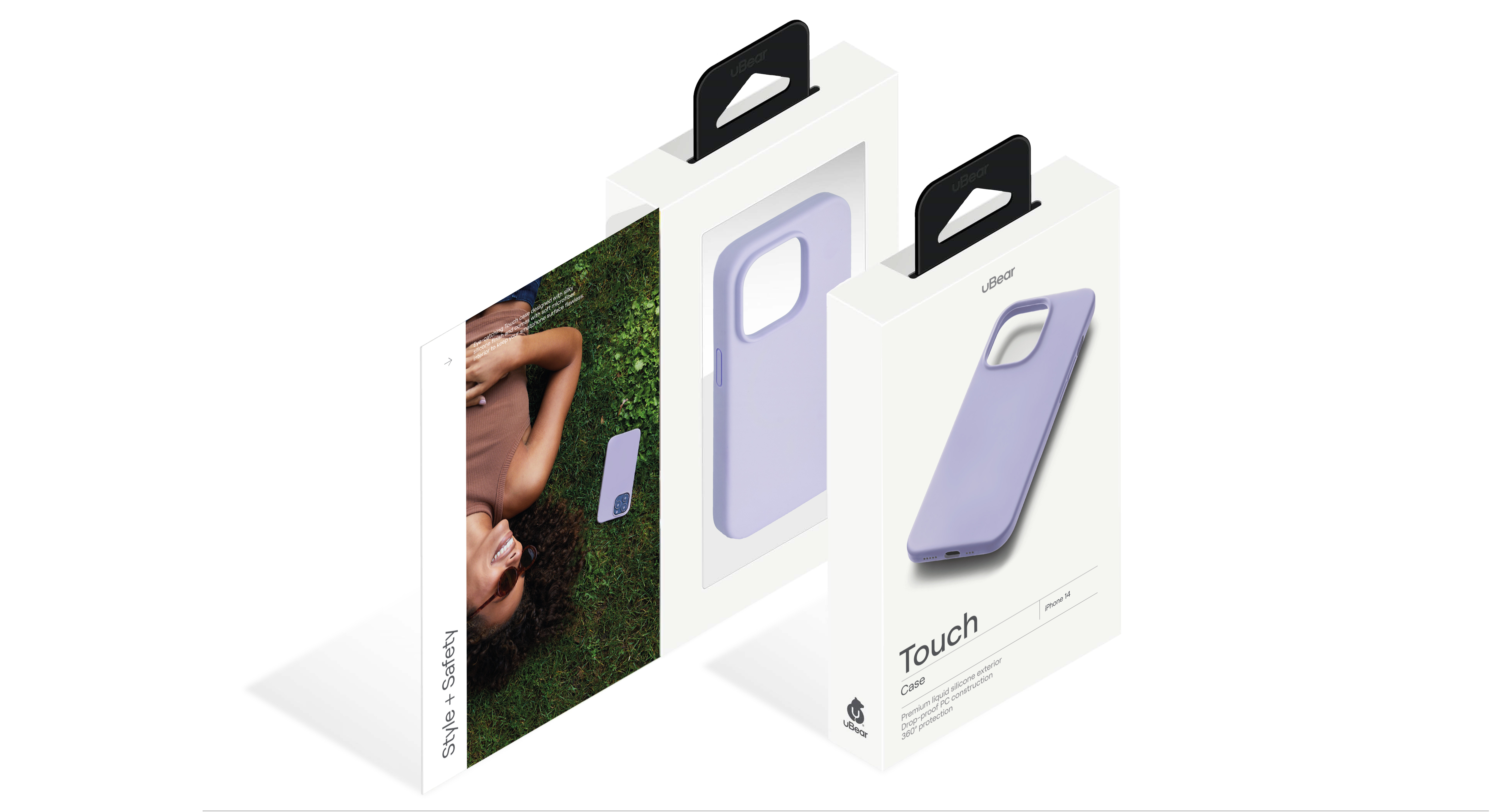 Чехол защитный uBear Touch Case для  iPhone 14, фиолетовый