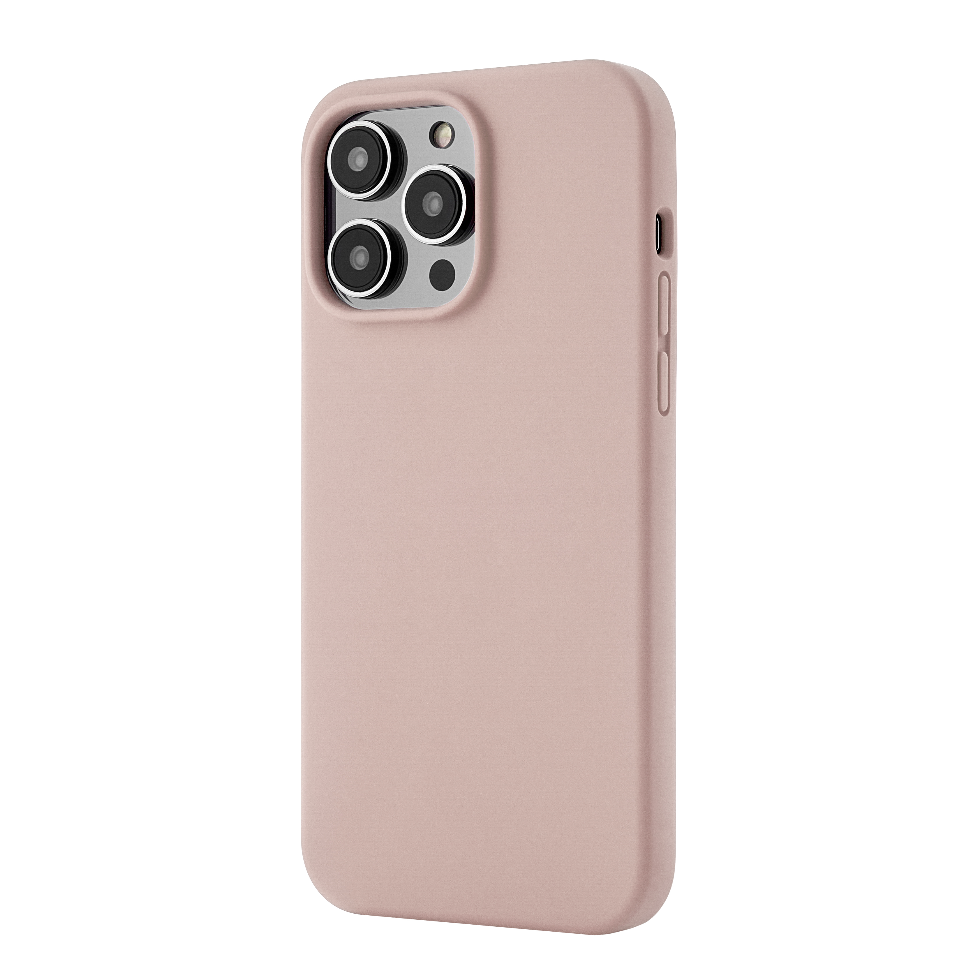 На фото изображено Чехол защитный uBear Touch Case для iPhone 14 Pro Max, розовый