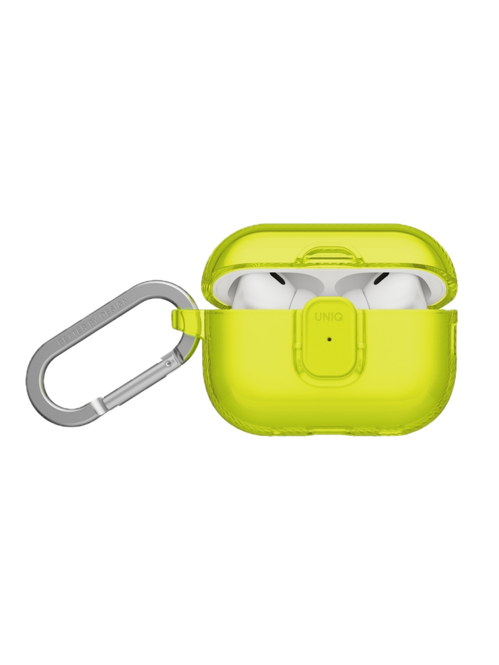 Фото Чехол Uniq Glase PRO TPU для AirPods Pro 3, Light Lime На фото изображено Чехол Uniq Glase PRO TPU для AirPods Pro 3, Light Lime