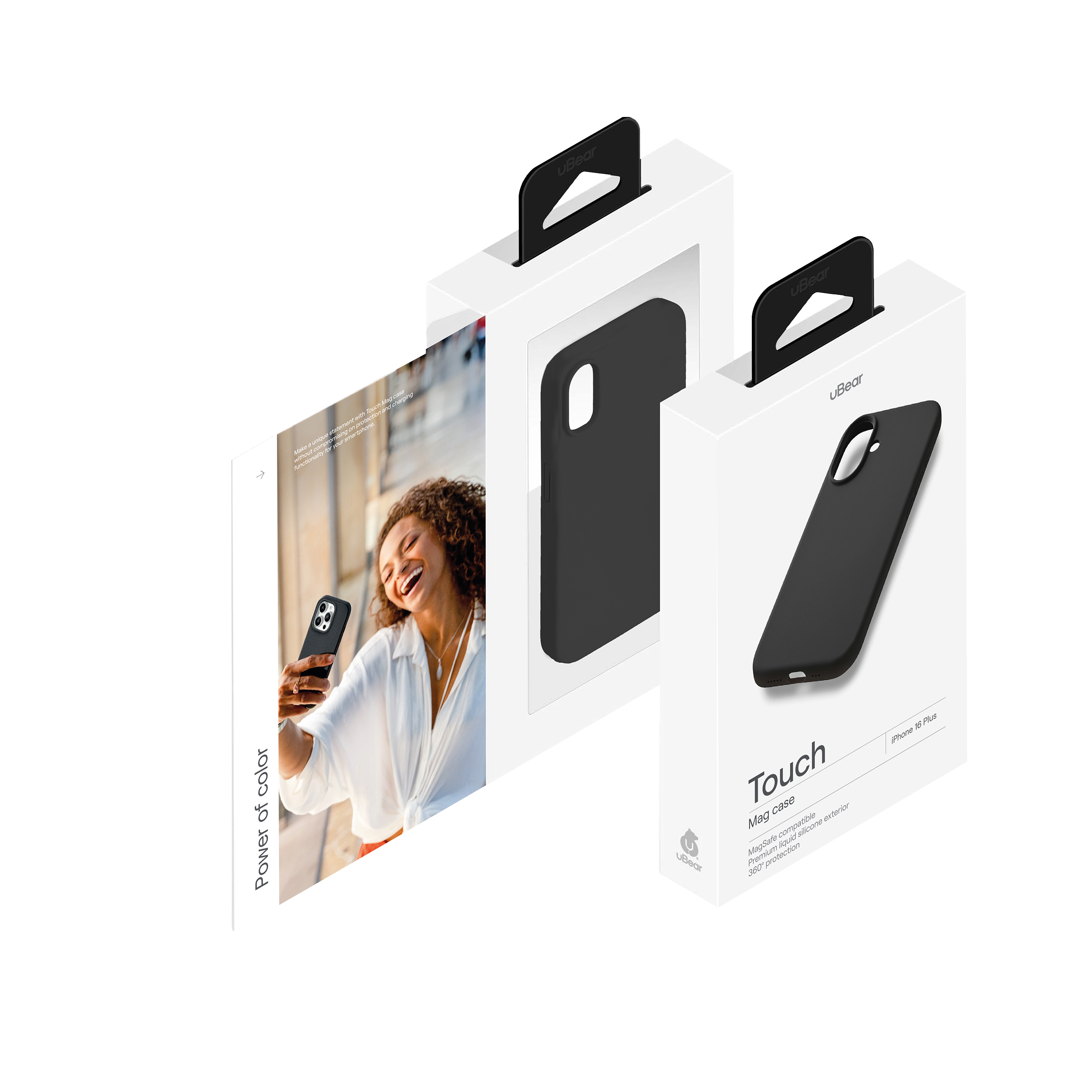 Чехол защитный uBear Touch Mag Case для iPhone 16 Plus, черный