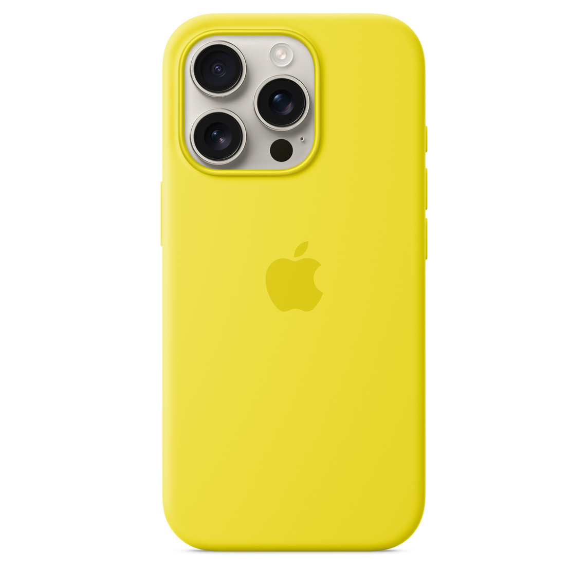 На фото изображено Чехол Apple для iPhone 16 Pro Silicone with MagSafe, желтый